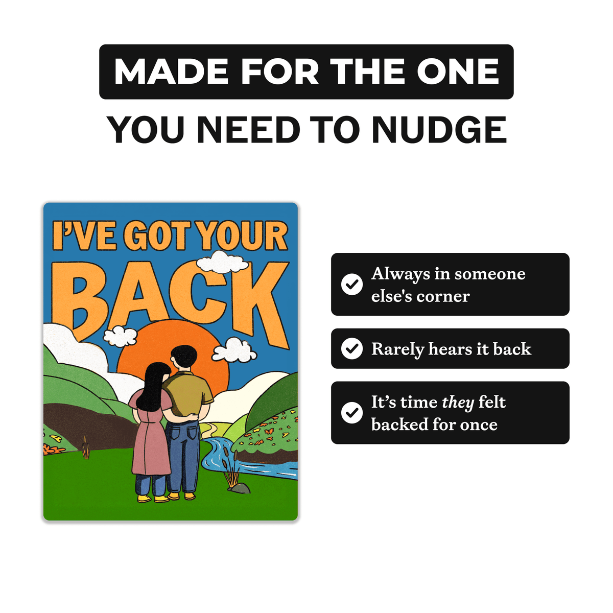 I've Got Your Back Greeting Card - SprouhtSprouht
